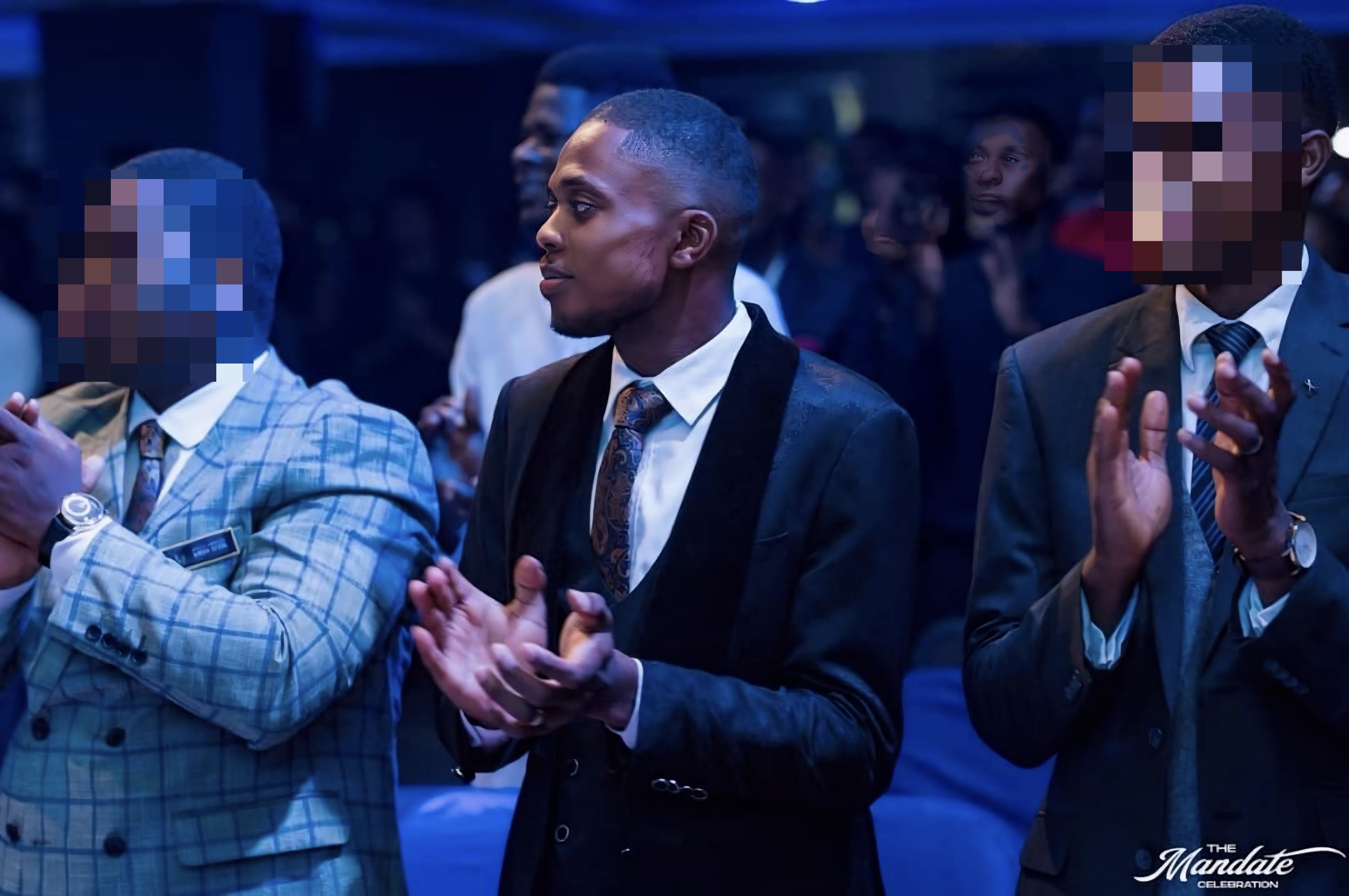Pastor Samuel A. Ewool worshipping at a church celebration